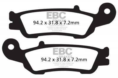 Тормозные колодки EBC FA450TT (YZ125-450 08-14)