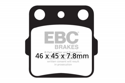 Тормозные колодки EBC FA 084TT (YFM660) 4WV-W0045-00